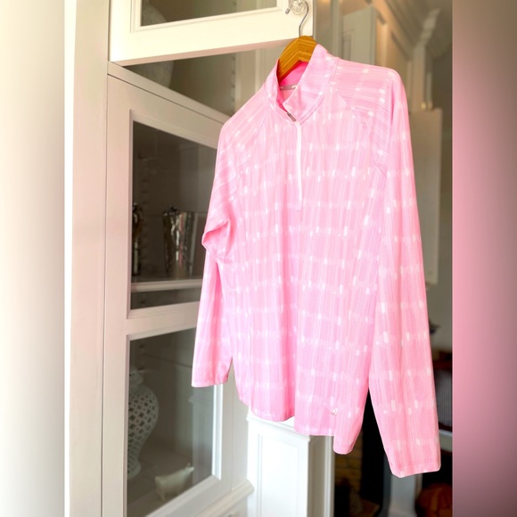 adidas Tops - NEW ADIDAS Golf Women’s Athletic Pink Quarter Zip Size XL